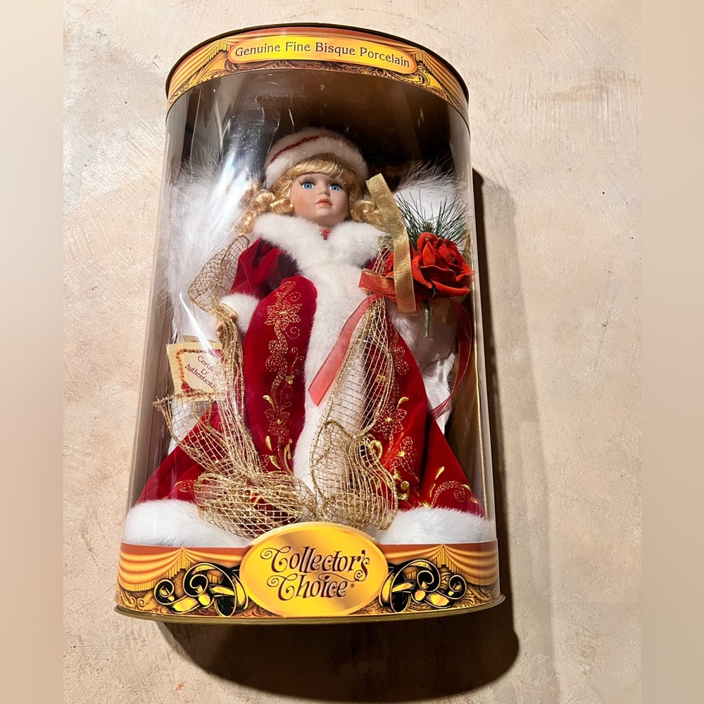 Red and White Porcelain Doll